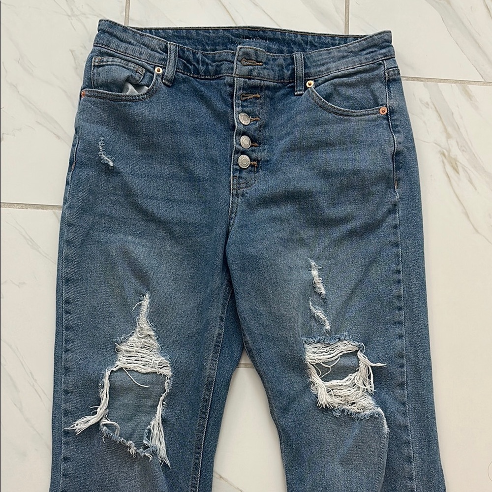Target Blue Boyfriend Jeans with Distressed Details